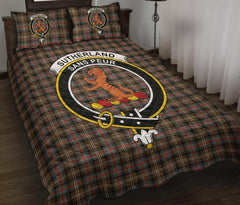 Sutherland Weathered Tartan Crest Quilt Bed Set