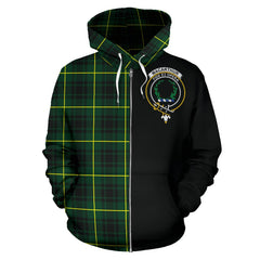 MacArthur Modern Tartan Crest Zipper Hoodie - Half Of Me Style