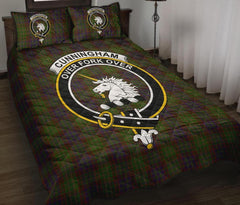 Cunningham Hunting Modern Tartan Crest Quilt Bed Set