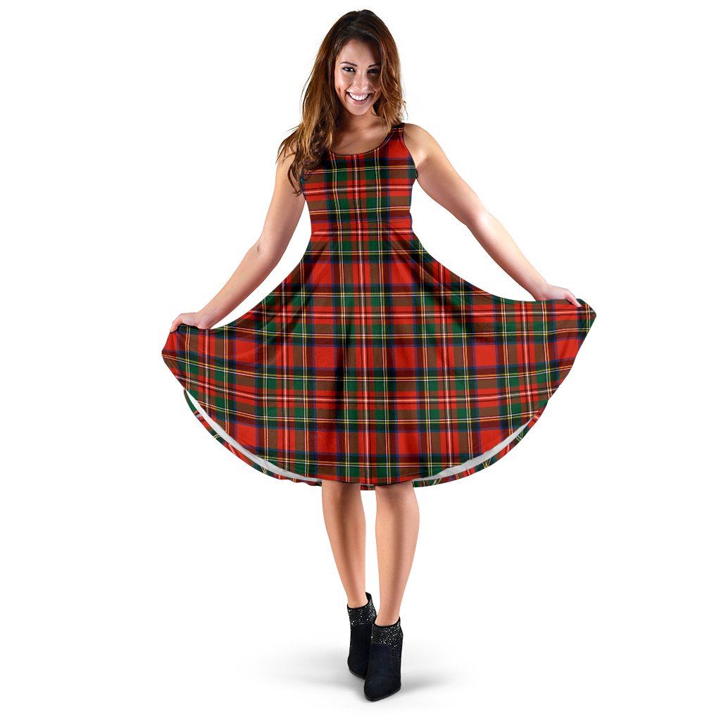 Stewart Royal Modern Tartan Midi Dress