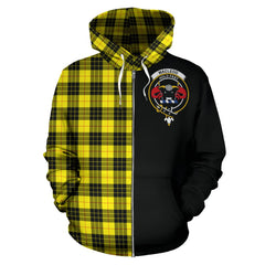 Macleod Of Lewis Modern Tartan Crest Zipper Hoodie - Half Of Me Style