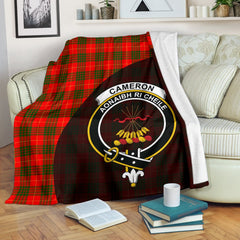 Cameron Modern Tartan Crest Blanket Wave Style