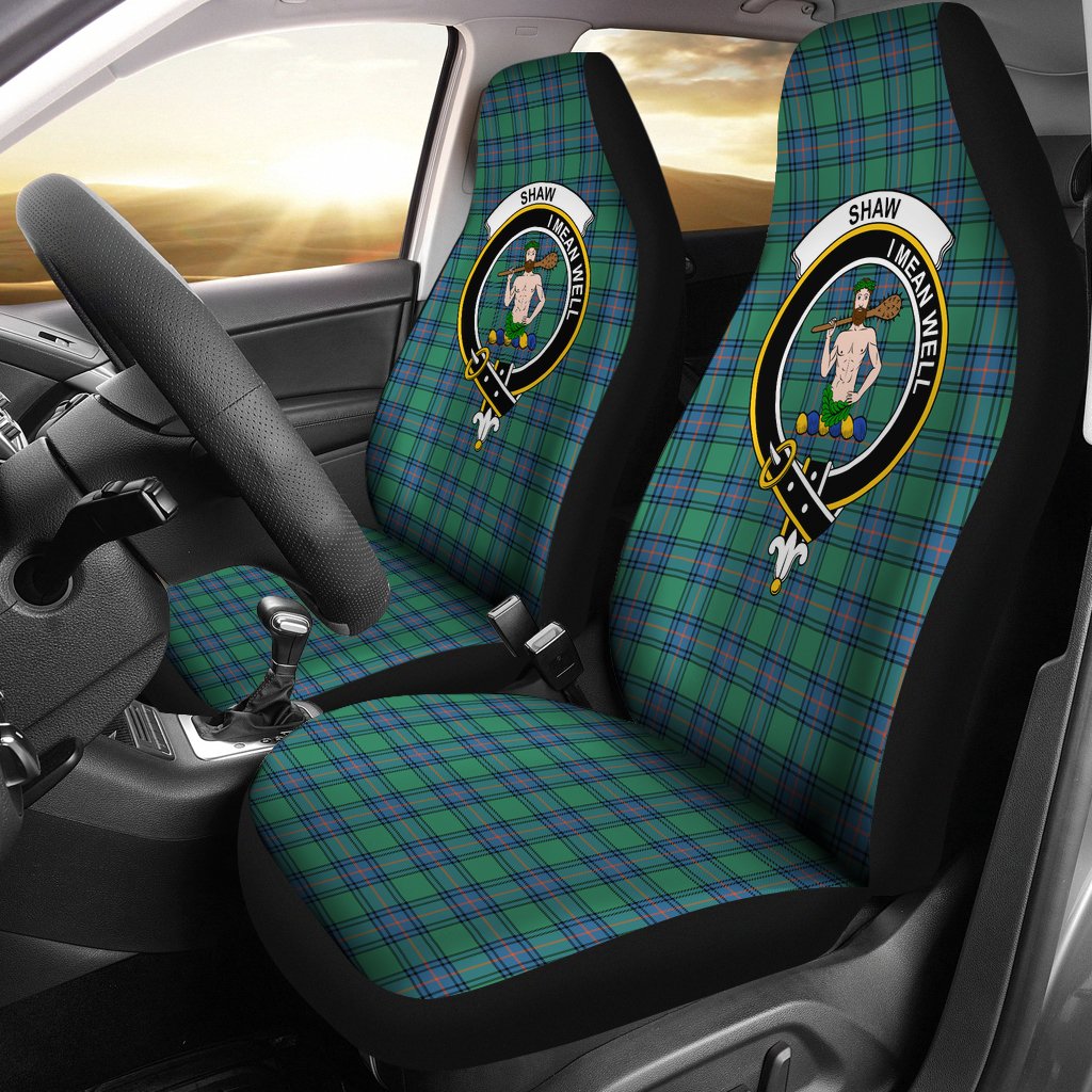 Shaw Of Sauchie Tartan Crest Car Seat Cover