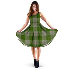 Cunningham Dress Green Dancers Tartan Midi Dress