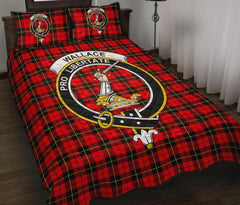 Wallace Hunting Red Tartan Crest Quilt Bed Set