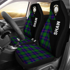 Shaw (Of Tordarroch) Tartan Crest Car Seat Cover - Flash Version