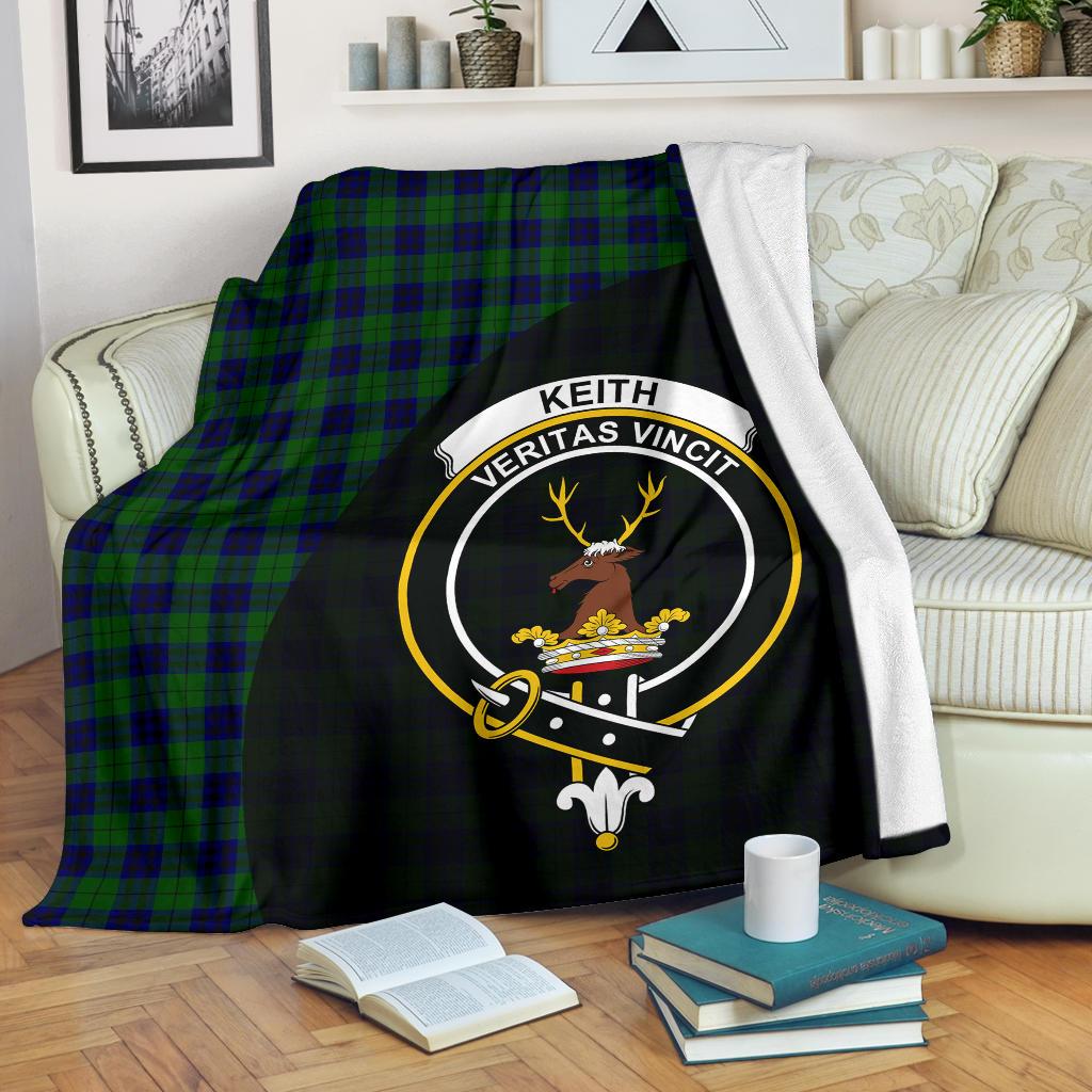 Keith Modern Tartan Crest Blanket - 3 Sizes