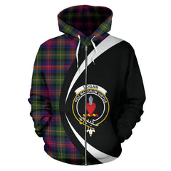 Logan Modern Tartan Crest Zipper Hoodie - Circle Style