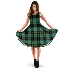 Wallace Hunting Ancient Tartan Midi Dress