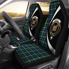 Baillie Modern Tartan Crest Circle Style Car Seat Cover