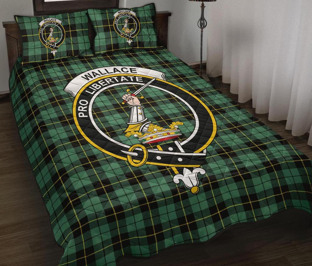 Wallace Hunting Ancient Tartan Crest Quilt Bed Set