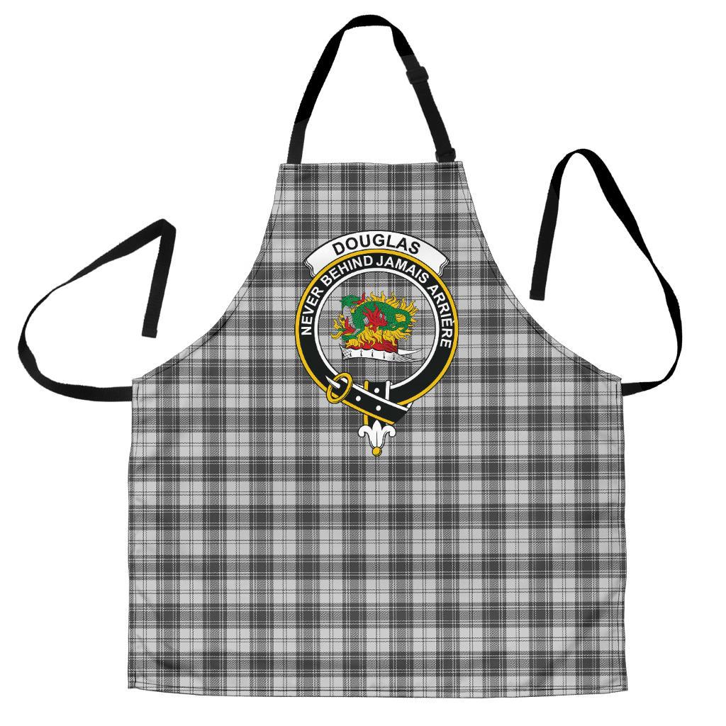 Douglas Grey Modern Tartan Crest Apron