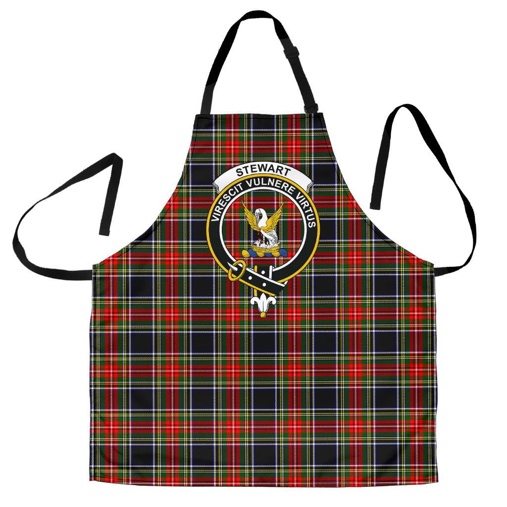 Stewart Black Tartan Crest Apron