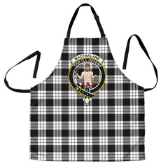 MacFarlane Black & White Ancient Tartan Crest Apron