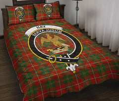 Hay Ancient Tartan Crest Quilt Bed Set