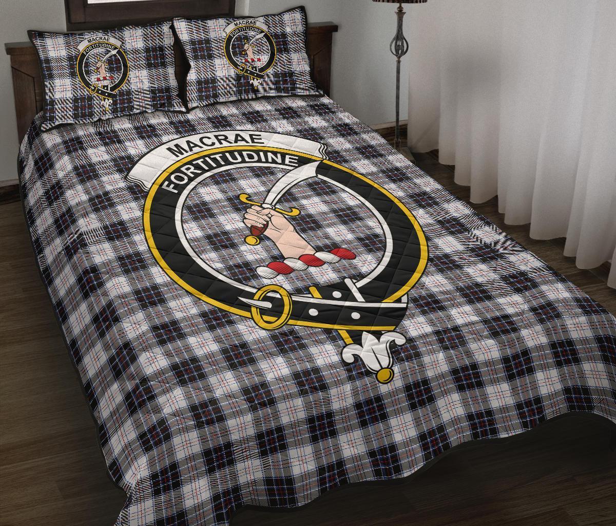 MacRae Dress Modern Tartan Crest Quilt Bed Set