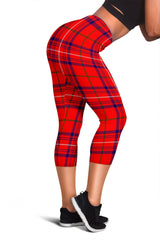 Rose Modern Tartan Capris Leggings