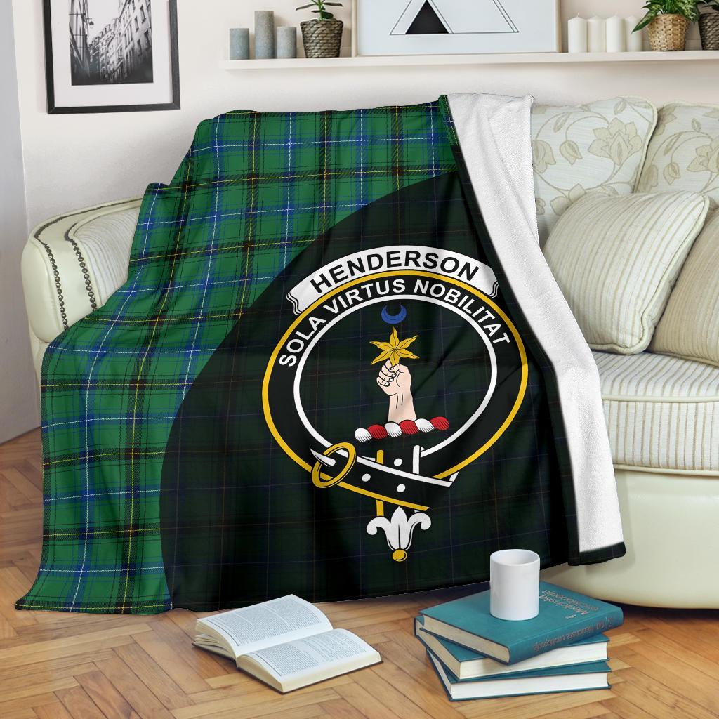 Henderson Ancient Tartan Crest Blanket Wave Style