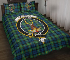 Gordon Ancient Tartan Crest Quilt Bed Set