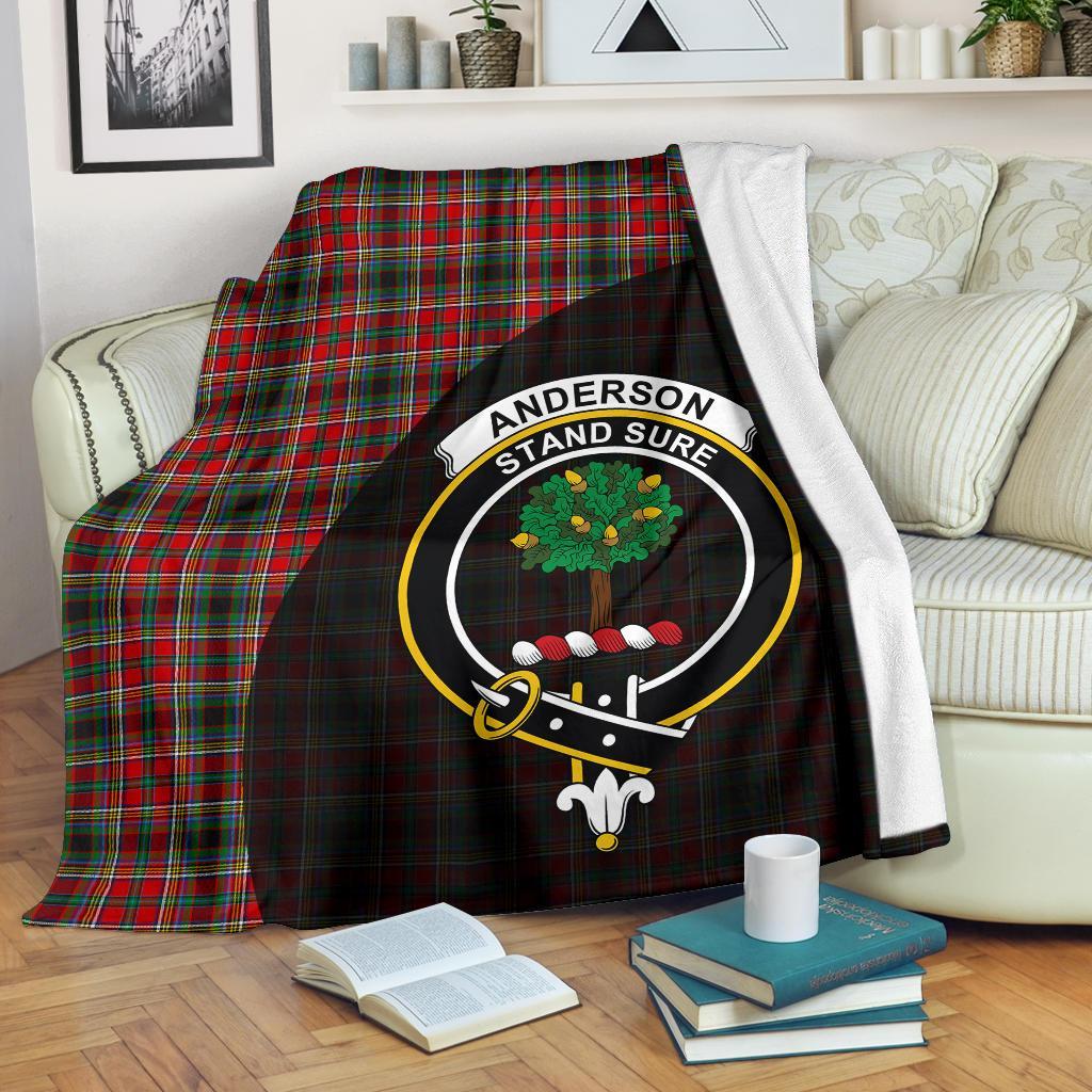 Anderson of Arbrake Tartan Crest Blanket Wave Style