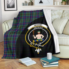 Wood Modern Tartan Crest Blanket Wave Style