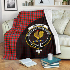 Sinclair Modern Tartan Crest Blanket Wave Style