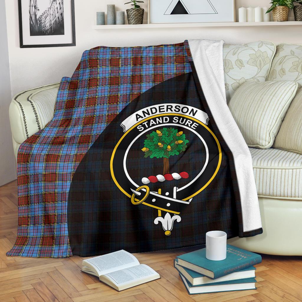 Anderson Modern Tartan Crest Blanket Wave Style