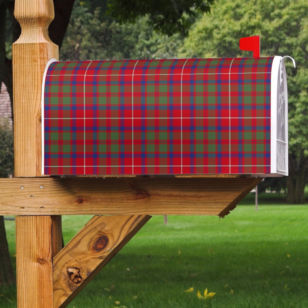 Shaw Red Modern Tartan Mailbox