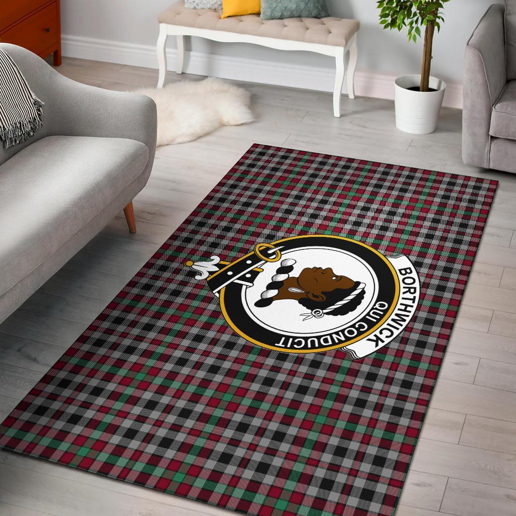 Borthwick Tartan Crest Area Rug