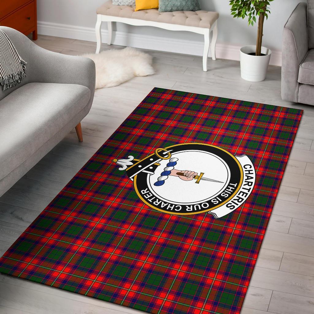 Charteris (Earl Of Wemyss) Tartan Crest Area Rug