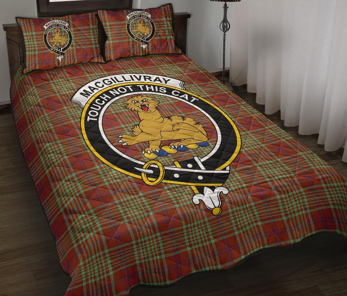 MacGillivray Hunting Ancient Tartan Crest Quilt Bed Set