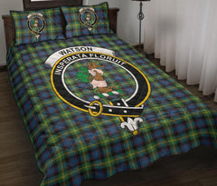 Watson Ancient Tartan Crest Quilt Bed Set