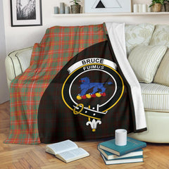 Bruce Ancient Tartan Crest Blanket Wave Style