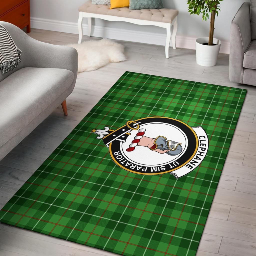 Clephane (Or Clephan) Tartan Crest Area Rug