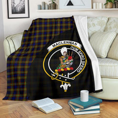 MacLellan Modern Tartan Crest Blanket Wave Style