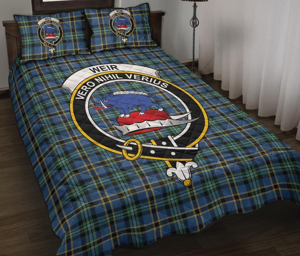 Weir Ancient Tartan Crest Quilt Bed Set