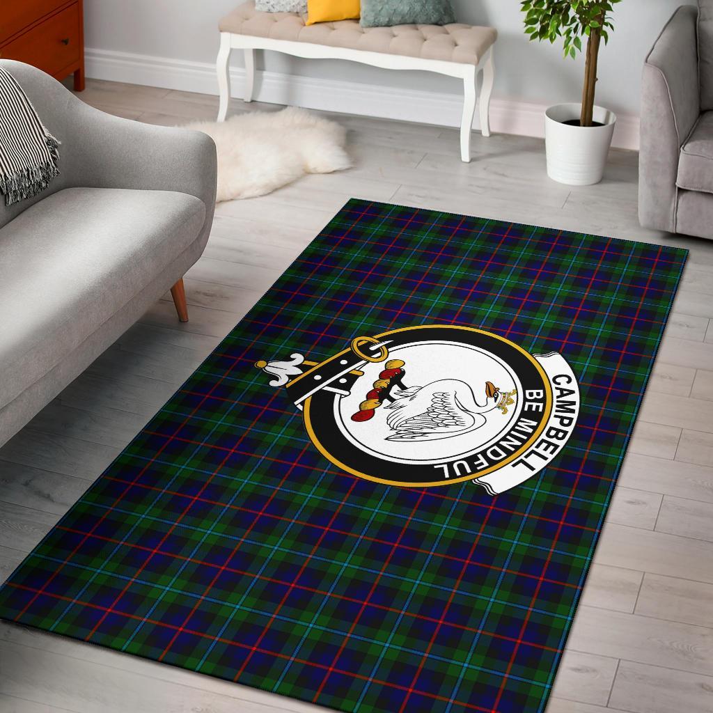 Campbell Of Cawdor Tartan Crest Area Rug