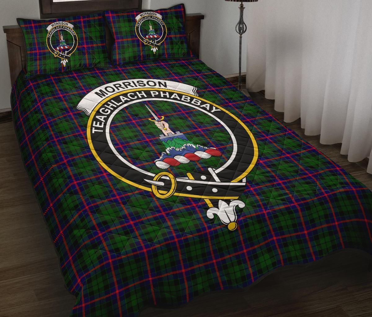 Morrison Modern Tartan Crest Quilt Bed Set