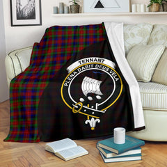 Tennant Tartan Crest Blanket Wave Style