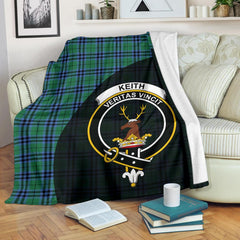 Keith Ancient Tartan Crest Blanket Wave Style
