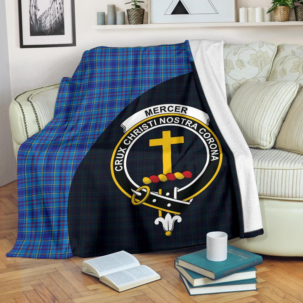 Mercer Modern Tartan Crest Blanket Wave Style