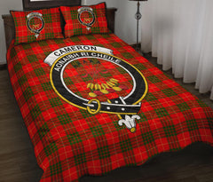 Cameron Modern Tartan Crest Quilt Bed Set