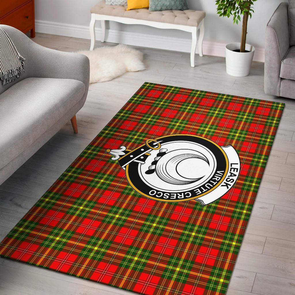 Leask Tartan Crest Area Rug