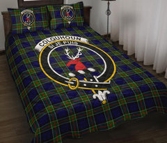 Colquhoun Modern Tartan Crest Quilt Bed Set