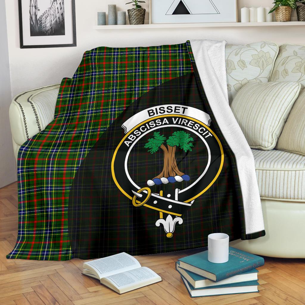 Bisset Tartan Crest Blanket Wave Style