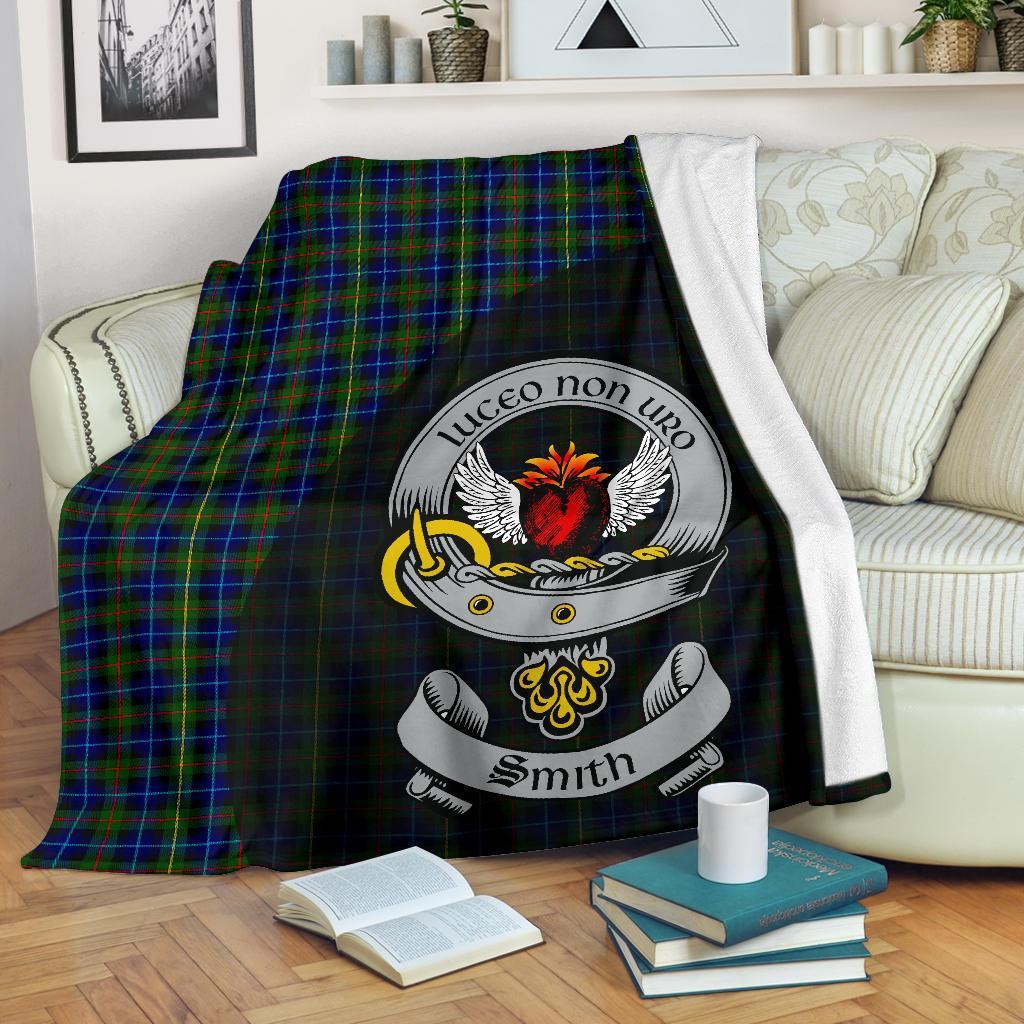 Smith Modern Tartan Crest Blanket Wave Style