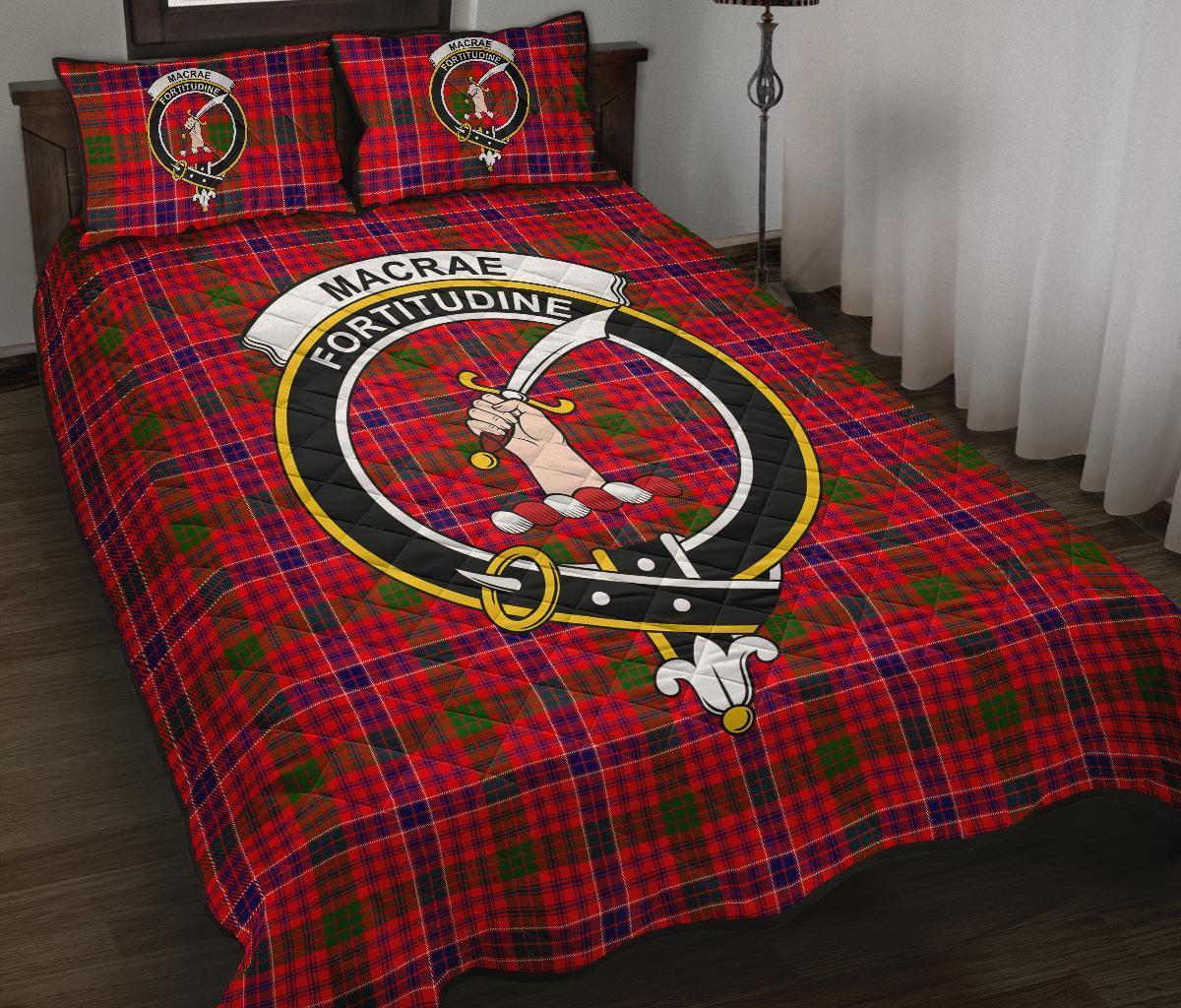 MacRae Modern Tartan Crest Quilt Bed Set