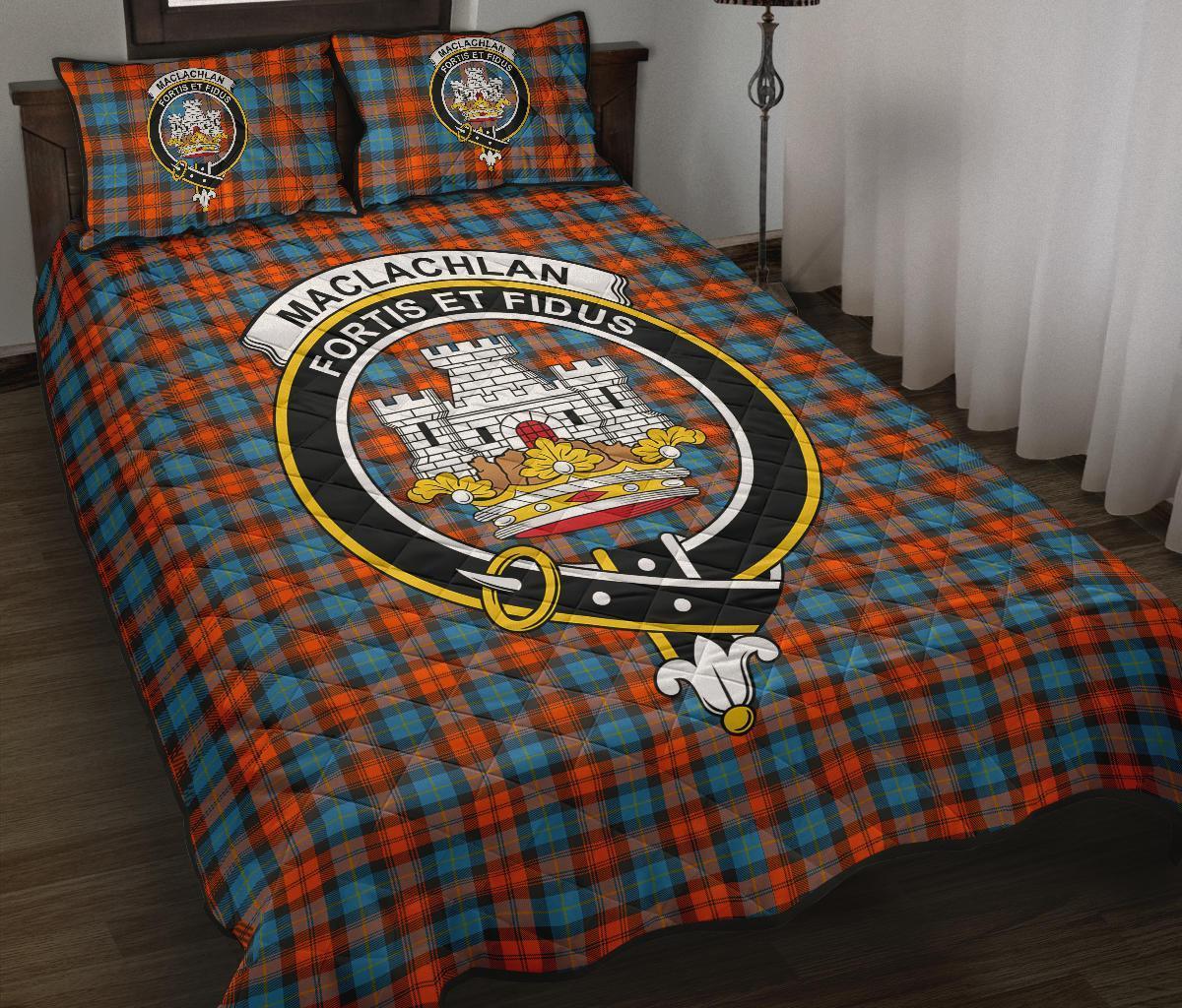 MacLachlan Ancient Tartan Crest Quilt Bed Set