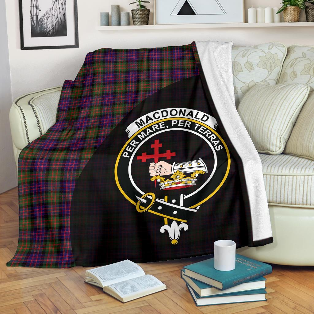 MacDonald Modern Tartan Crest Blanket Wave Style
