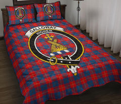 Galloway Red Tartan Crest Quilt Bed Set